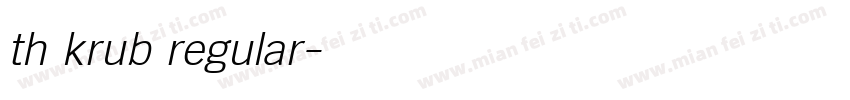 th krub regular字体转换